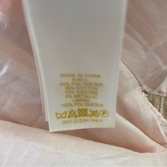 Kate spade dress powder pink gold bodycon luxury metallic contemporary barbie 2A - Picture 6 of 14